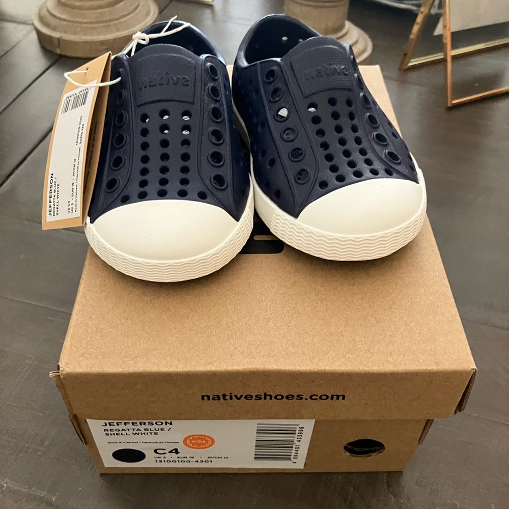 Brand New Navy Blue Native Shoes